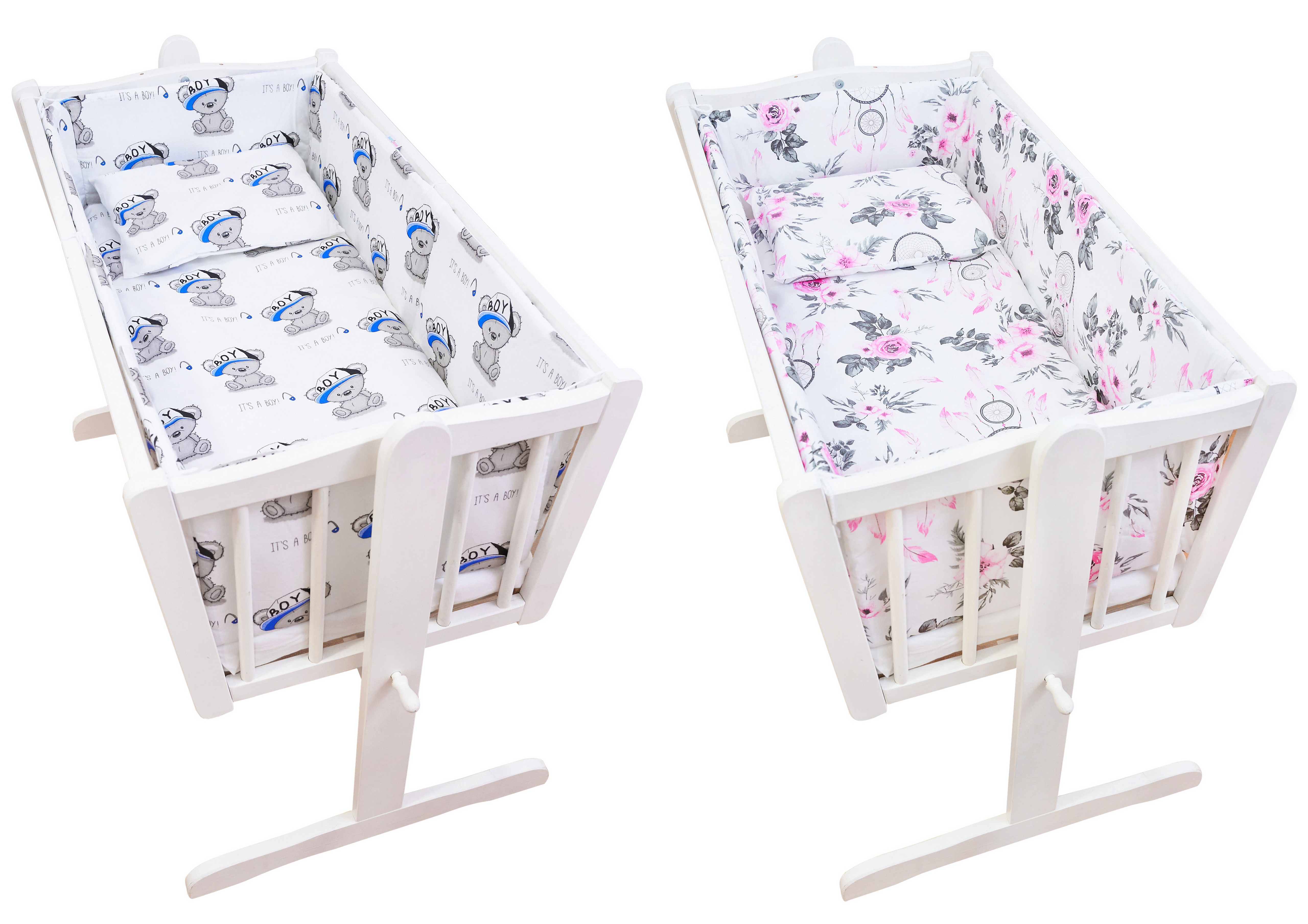 CRIB BEDDING SET CRADLE PILLOW DUVET CANOPY COVER BUMPER BABY NURSERY